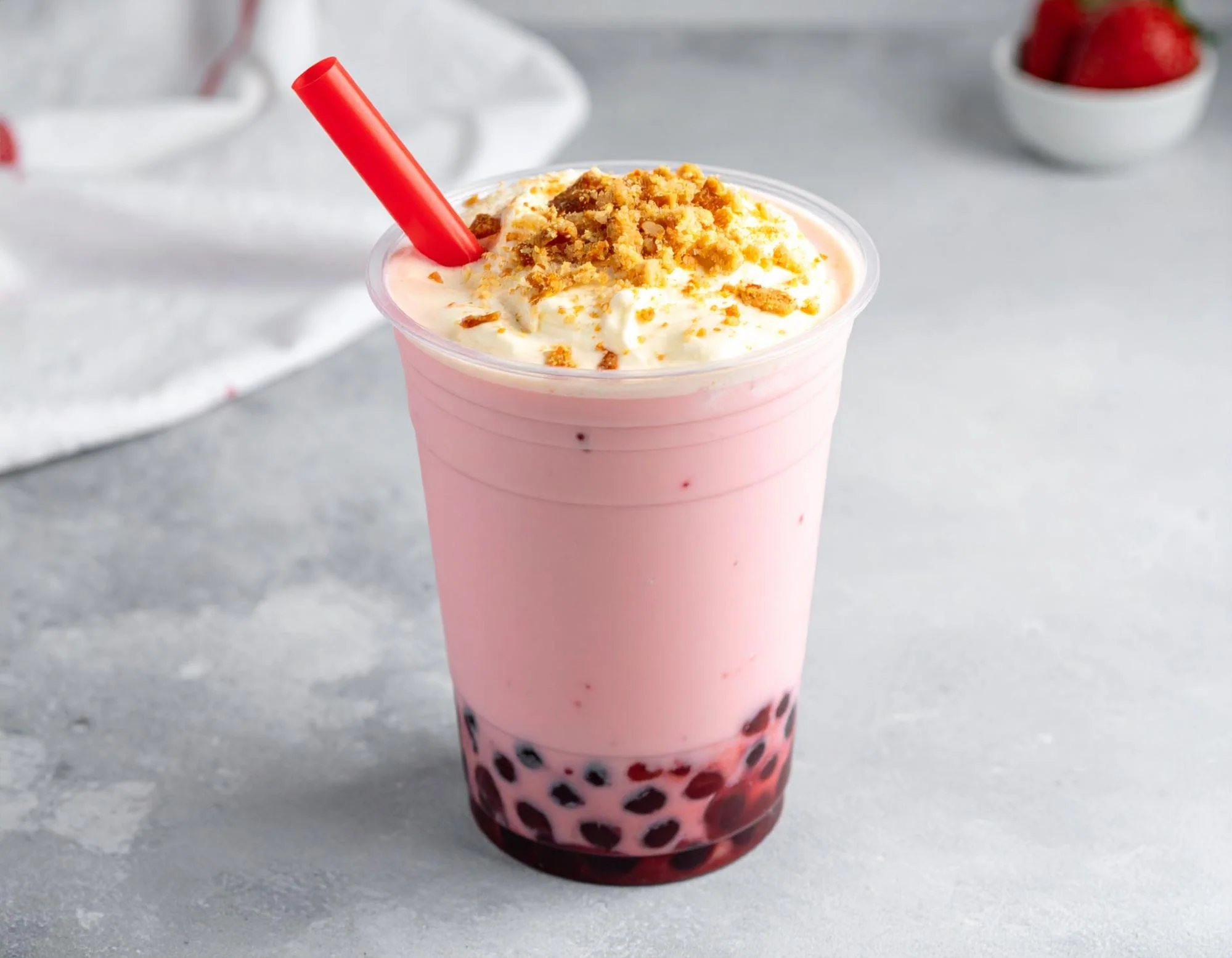 🥤 Bobba Strawberry Cheese Foam Ala Bobbastar – Perpaduan Manis, Segar & Creamy yang Bikin Nagih! 🍓🧀